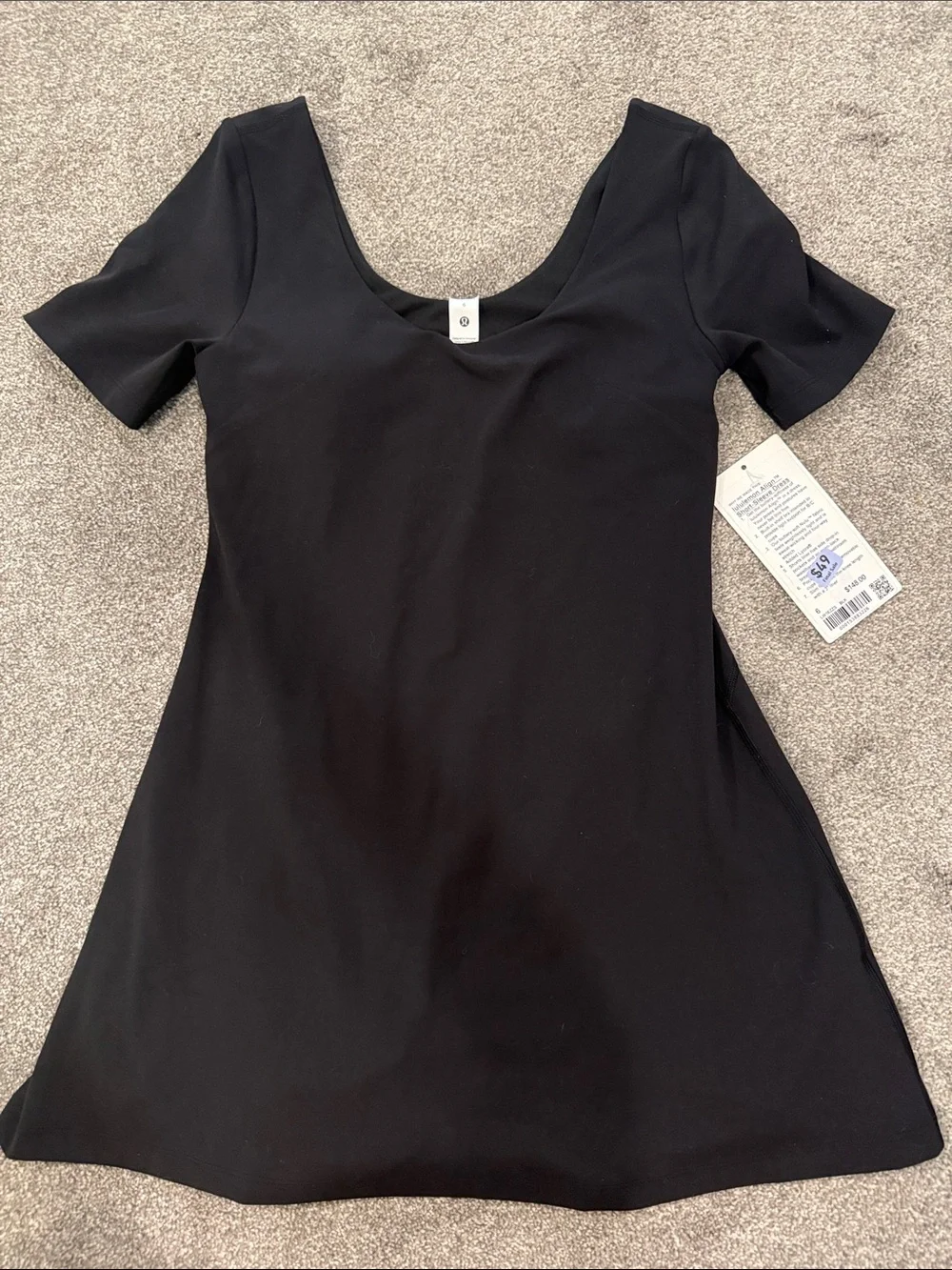 lululemon athletica Black Scoop Neck Short Sleeve Tunic